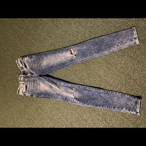 American eagle distressed super soft hi rise jean